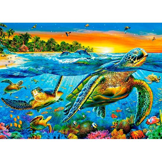 Puzzle Castorland Tortugas Bajo el Agua de 180 Piezas