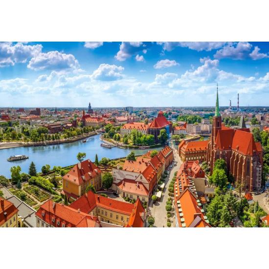Puzzle Castorland Vista Aérea De Wroclaw, Polonia de 1000 Piezas