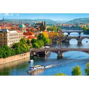 Puzzle Castorland Vista de los Puentes en Praga de 500 Piezas