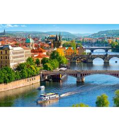 Puzzle Castorland Vista de los Puentes en Praga de 500 Piezas