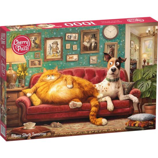 Puzzle Cherry Pazzi El Ejercicio Comienza Mañana de 1000 Piezas