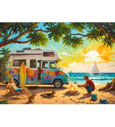 Puzzle Cherry Pazzi Esperando Las Olas de 1000 Piezas