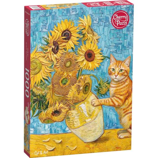 Puzzle Cherry Pazzi Gato Y Arte de 1000 Piezas