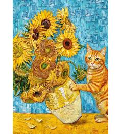 Puzzle Cherry Pazzi Gato Y Arte de 1000 Piezas