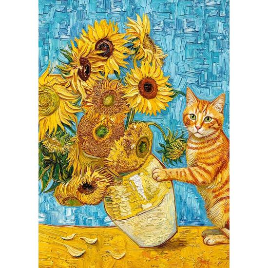 Puzzle Cherry Pazzi Gato Y Arte de 1000 Piezas