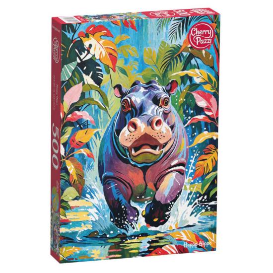 Puzzle Cherry Pazzi Happy Hippo de 500 Piezas