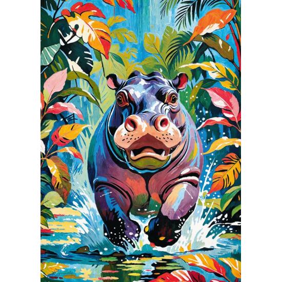 Puzzle Cherry Pazzi Happy Hippo de 500 Piezas