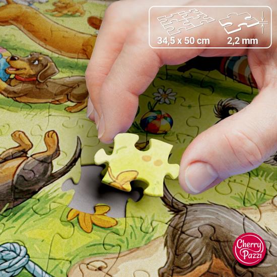 Puzzle Cherry Pazzi Ladridos En El Parque XXL de 300 Piezas