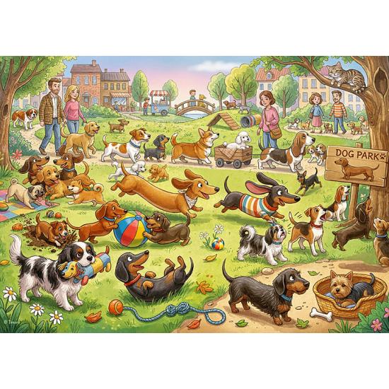 Puzzle Cherry Pazzi Ladridos En El Parque XXL de 300 Piezas