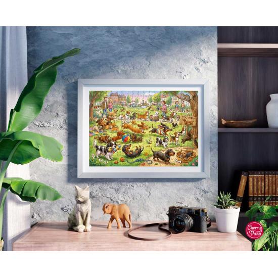 Puzzle Cherry Pazzi Ladridos En El Parque XXL de 300 Piezas