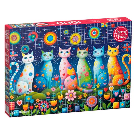 Puzzle Cherry Pazzi Lindos Bigotes de 1000 Piezas