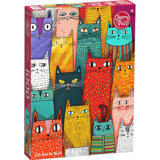 Puzzle Cherry Pazzi Los Gatos Dominan El Mundo de 1000 Piezas