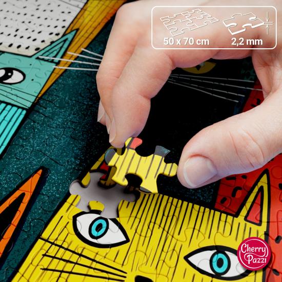 Puzzle Cherry Pazzi Los Gatos Dominan El Mundo de 1000 Piezas