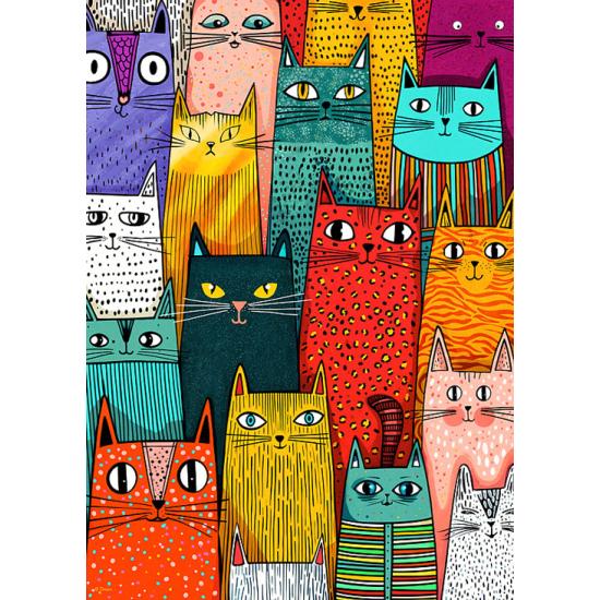 Puzzle Cherry Pazzi Los Gatos Dominan El Mundo de 1000 Piezas