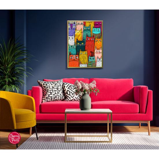 Puzzle Cherry Pazzi Los Gatos Dominan El Mundo de 1000 Piezas