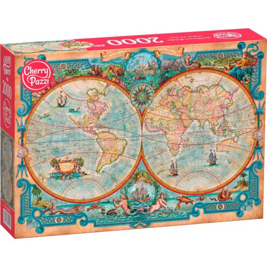 Puzzle Cherry Pazzi Mapa de los Grandes Descubrimientos 2000 Pie