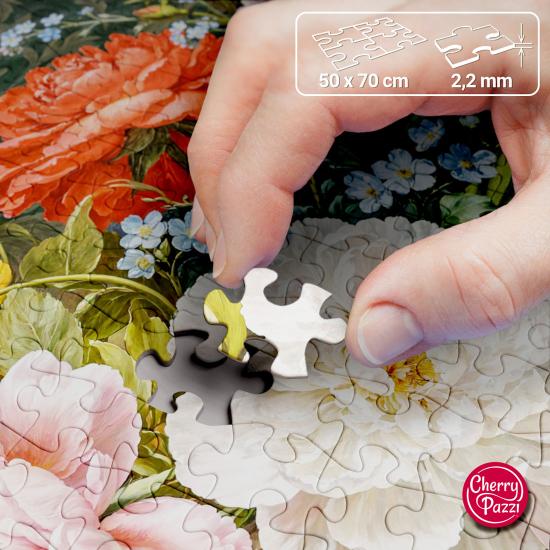 Puzzle Cherry Pazzi Nocturno de Flores de 1000 Piezas