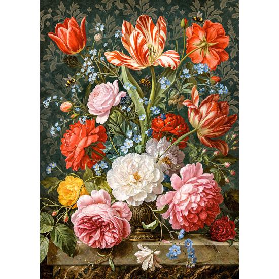 Puzzle Cherry Pazzi Nocturno de Flores de 1000 Piezas
