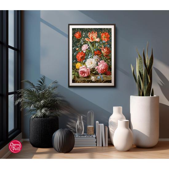 Puzzle Cherry Pazzi Nocturno de Flores de 1000 Piezas