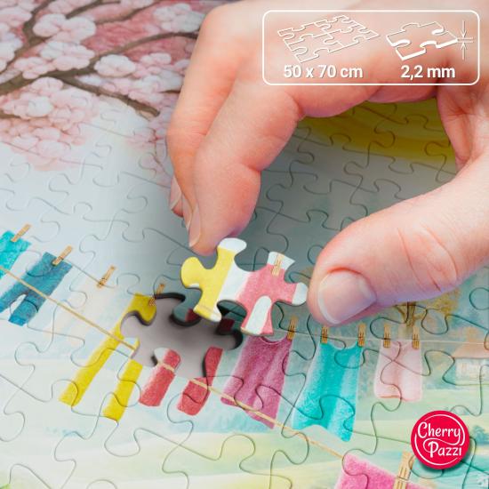 Puzzle Cherry Pazzi Pradera de Prendas 1000 Pzs