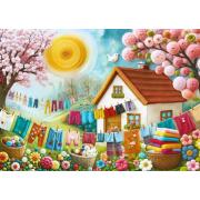 Puzzle Cherry Pazzi Pradera de Prendas 1000 Pzs