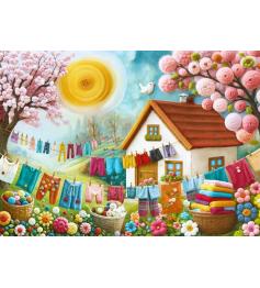 Puzzle Cherry Pazzi Pradera de Prendas 1000 Pzs