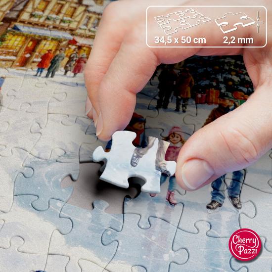 Puzzle Cherry Pazzi Pueblo Nevado XXL de 300 Piezas