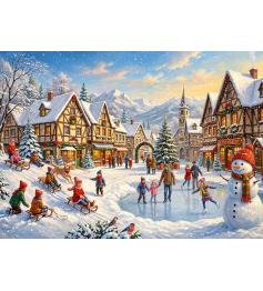 Puzzle Cherry Pazzi Pueblo Nevado XXL de 300 Piezas