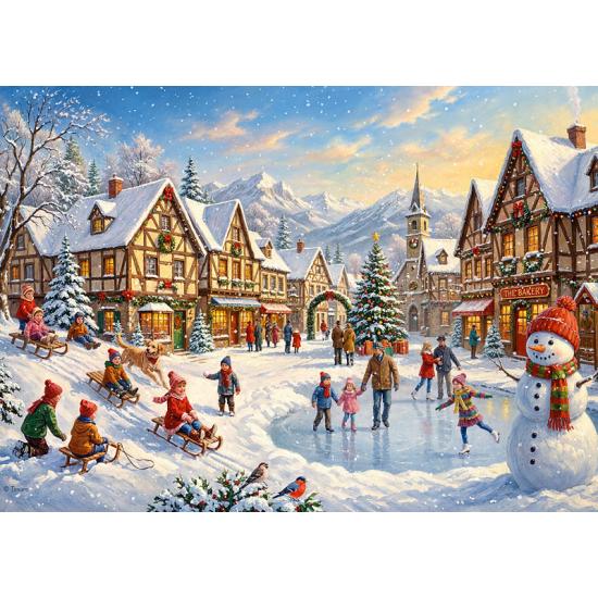 Puzzle Cherry Pazzi Pueblo Nevado XXL de 300 Piezas