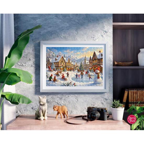 Puzzle Cherry Pazzi Pueblo Nevado XXL de 300 Piezas