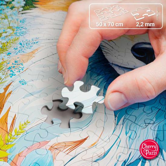 Puzzle Cherry Pazzi Zorro Rojo Entre Flores 1000 Piezas