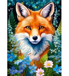 Puzzle Cherry Pazzi Zorro Rojo Entre Flores 1000 Piezas
