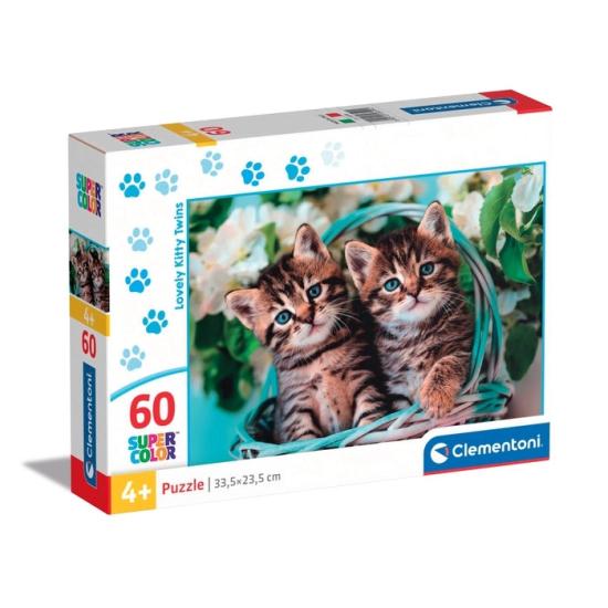 Puzzle Clementoni Adorables Gatitos Gemelos 60 Piezas