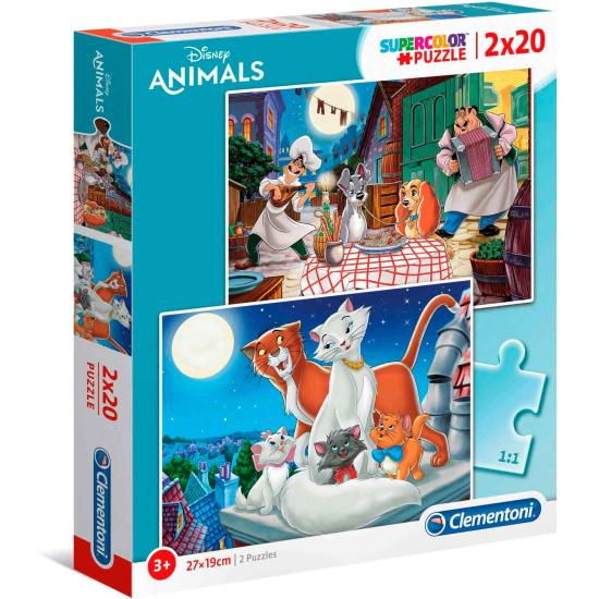 Puzzle Clementoni Amigos Animales de 2 x 20 Piezas Puzzle Clementoni Amigos Animales de 2 x 20 Piezas