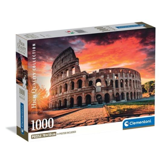 Puzzle Clementoni Atardecer en Coliseo de Roma de 1000 Piezas