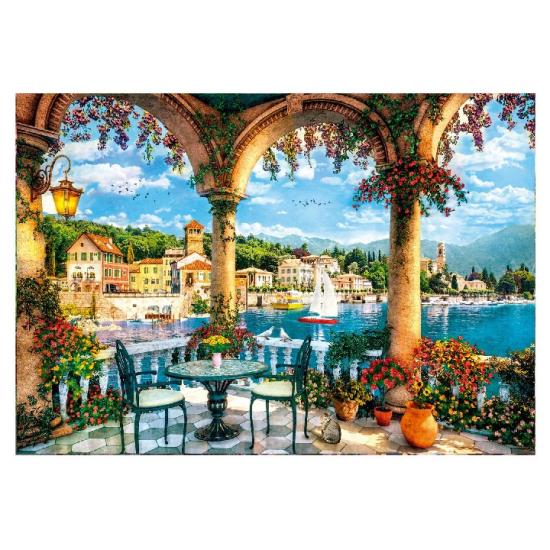Puzzle Clementoni Balcón con Vistas al Lago Como de 1000 Piezas