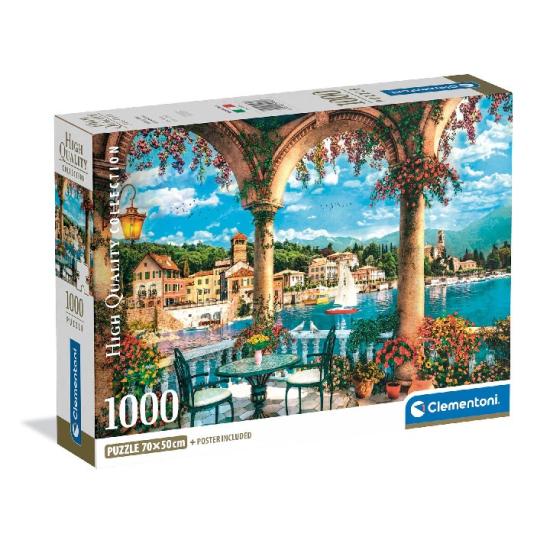 Puzzle Clementoni Balcón con Vistas al Lago Como de 1000 Piezas