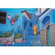 Puzzle Clementoni Calle Azul De Chefchaouen 2 de 500 Piezas