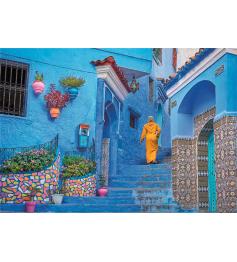 Puzzle Clementoni Calle Azul De Chefchaouen 2 de 500 Piezas