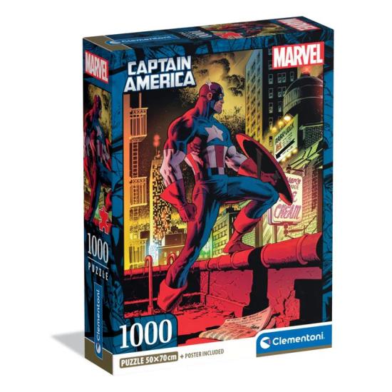 Puzzle Clementoni Capitán América de 1000 Piezas Puzzle Clementoni Capitán América de 1000 Piezas