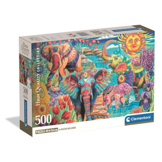 Puzzle Clementoni Carnaval De Elefantes de 500 Piezas