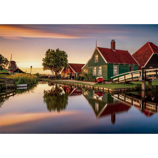 Puzzle Clementoni Casa Verde en Zaanse Schans de 1500 Piezas