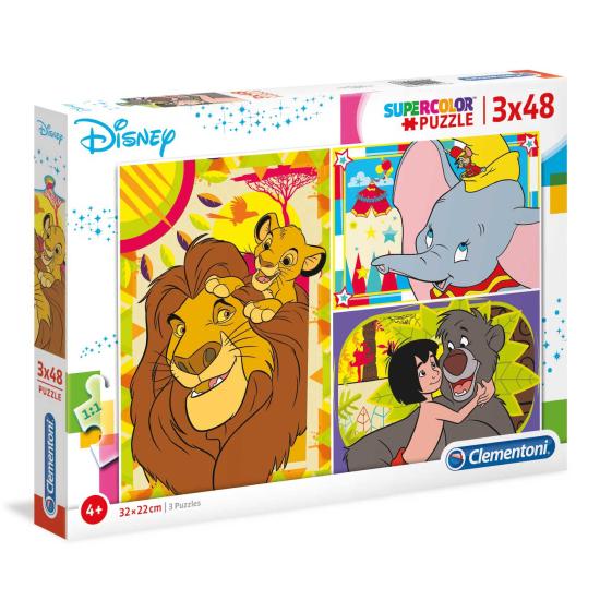 Puzzle Clementoni Clásicos Disney 3 x 48 Piezas