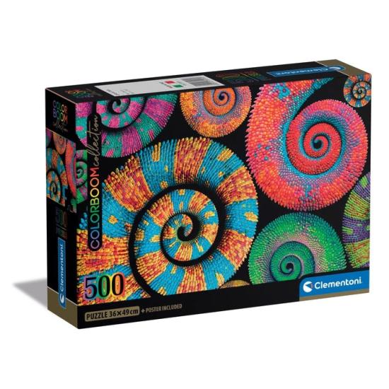 Puzzle Clementoni Colas Rizadas Colorboom de 500 Piezas