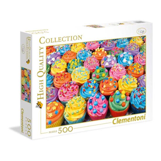 Puzzle Clementoni Cupcakes a Todo Color de 500 Piezas