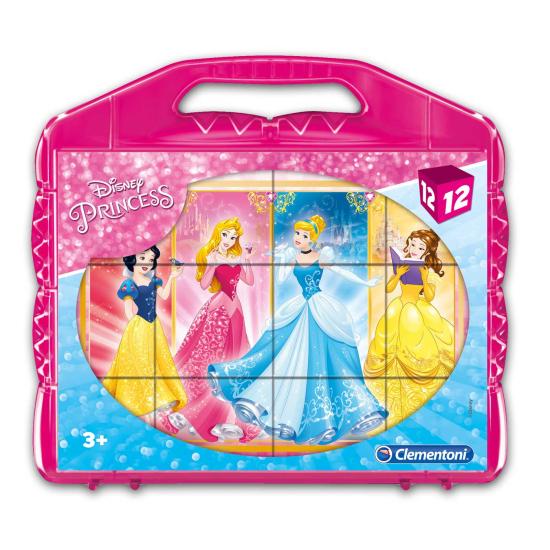 Puzzle Clementoni de Cubos Princesas de 12 Piezas