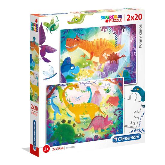 Puzzle Clementoni Dinosaurios de 2 x 20 Piezas