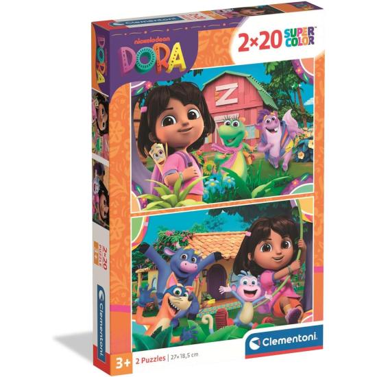 Puzzle Clementoni Dora de 2 x 20 Piezas Puzzle Clementoni Dora de 2 x 20 Piezas