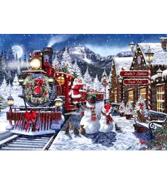 Puzzle Clementoni Estación con Muñecos De Nieve de 500 Piezas