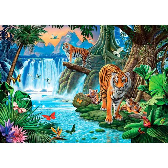 Puzzle Clementoni Familia de Tigres de 1500 Piezas